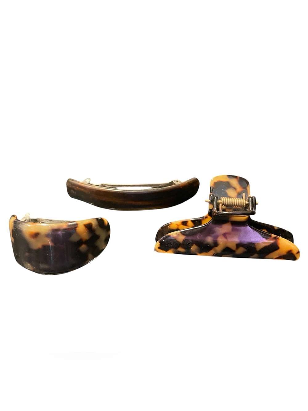 J. Crew Set of 3 Tortoiseshell Brown Hair Clips